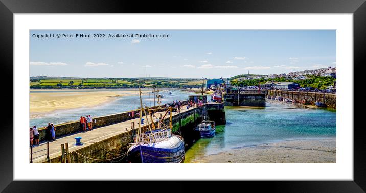 Padstow Harbour And Camel River Framed Mounted Print by Peter F Hunt