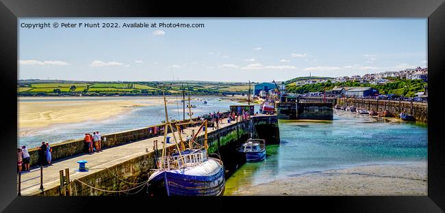 Padstow Harbour And Camel River Framed Print by Peter F Hunt