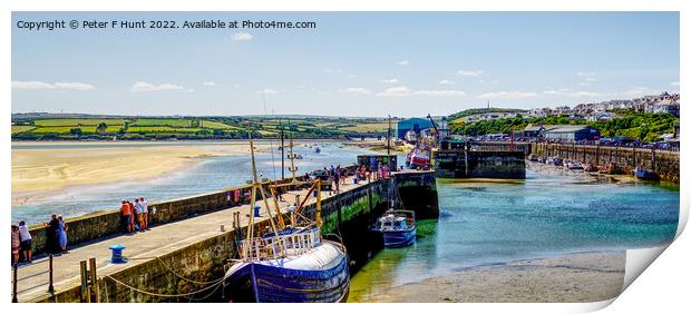 Padstow Harbour And Camel River Print by Peter F Hunt