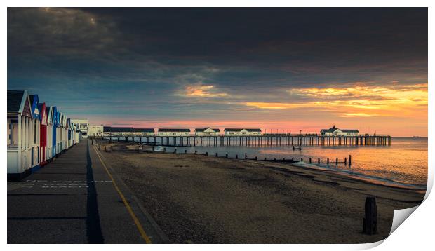 Dawn at Southwold. Print by Bill Allsopp