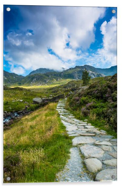 Into the Glyders. Acrylic by Bill Allsopp