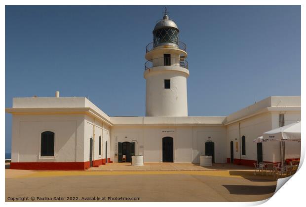 Cavalleria lighthouse, Minorca, Spain Print by Paulina Sator