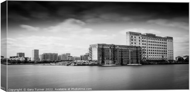 Mills on Royal Victoria Dock Canvas Print by Gary Turner