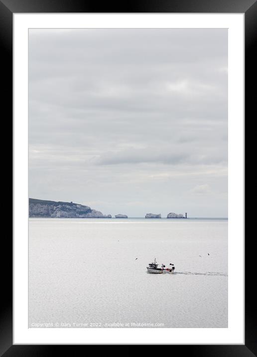 Fishing By The Needles Framed Mounted Print by Gary Turner