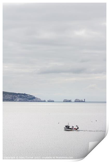 Fishing By The Needles Print by Gary Turner