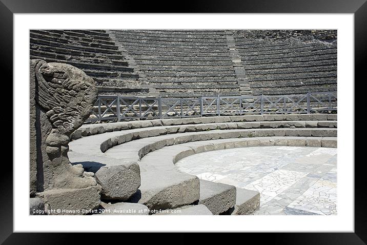 Small theatre, Pompeii Framed Mounted Print by Howard Corlett