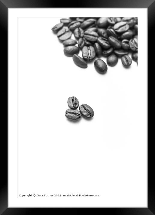 Pile of Coffee Beans Framed Mounted Print by Gary Turner