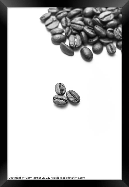Pile of Coffee Beans Framed Print by Gary Turner