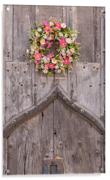 The door wreath. Acrylic by Bill Allsopp