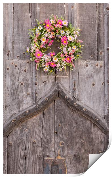 The door wreath. Print by Bill Allsopp