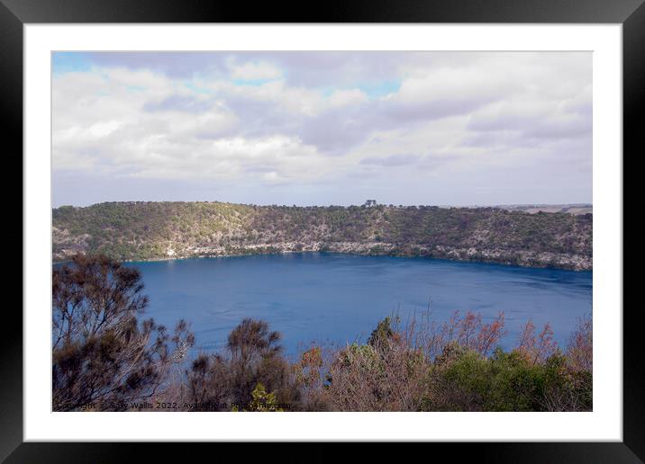 Blue Lake, Mount Gambier, South Australia Framed Mounted Print by Sally Wallis