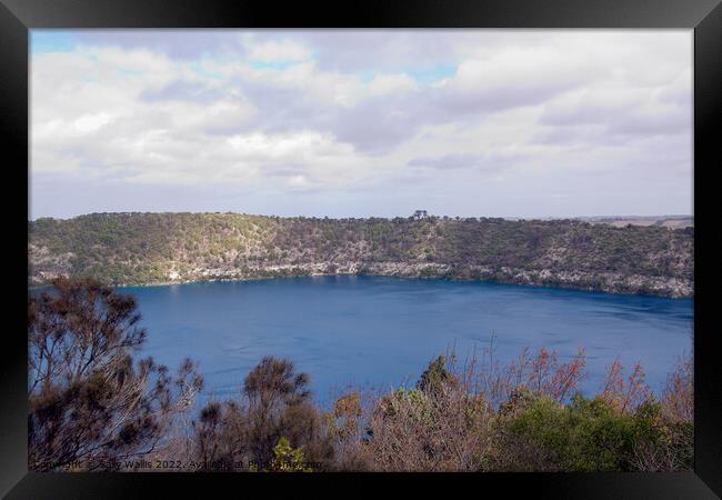 Blue Lake, Mount Gambier, South Australia Framed Print by Sally Wallis