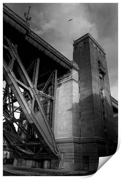 Towers of Newcastle Tyne Bridge Print by Gary Turner