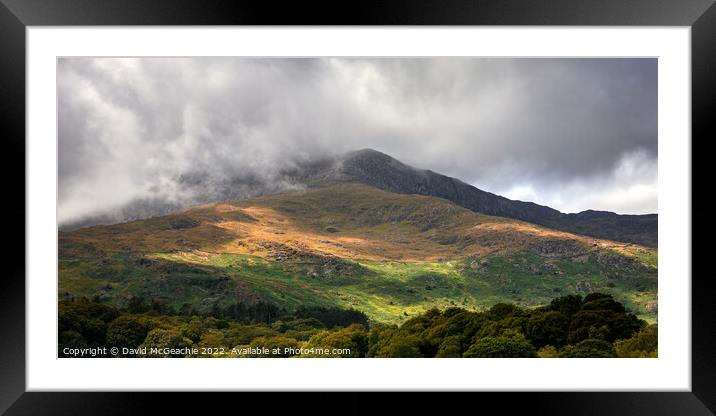 Majestic Welsh Mountains Framed Mounted Print by David McGeachie