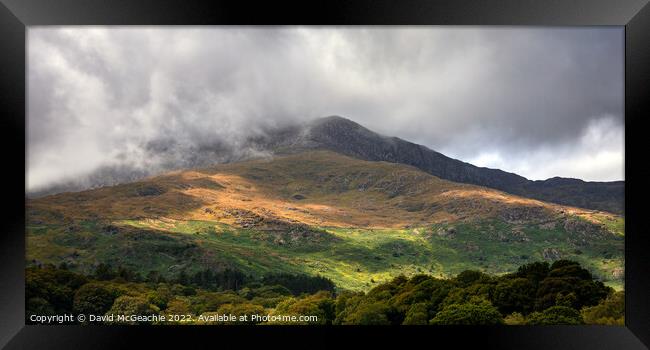 Majestic Welsh Mountains Framed Print by David McGeachie