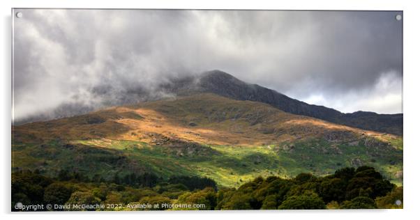 Majestic Welsh Mountains Acrylic by David McGeachie