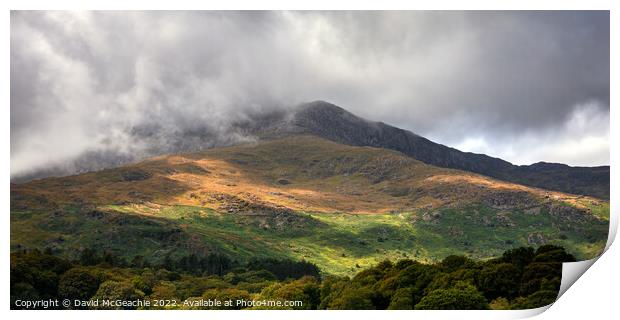 Majestic Welsh Mountains Print by David McGeachie