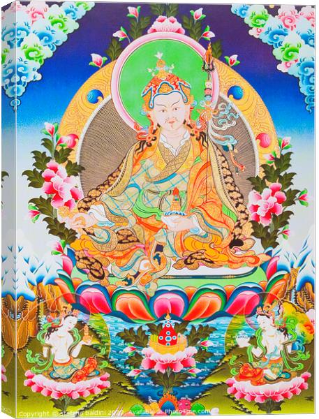 Image depicting Padmasambhava or guru Rimpoche, the deified apos Canvas Print by stefano baldini