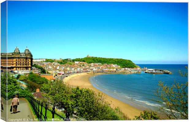 Scarborough South bay, North Yorkshire. Canvas Print by john hill