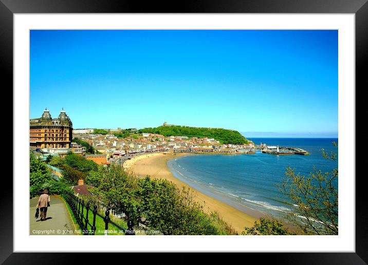Scarborough South bay, North Yorkshire. Framed Mounted Print by john hill