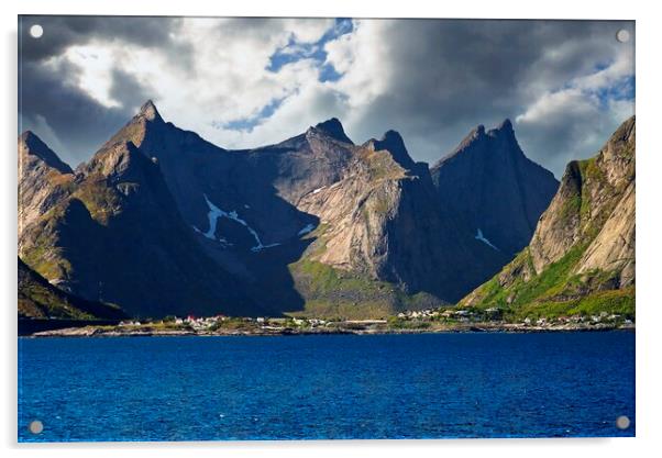 Lofoten Islands Landscape Norway Acrylic by Martyn Arnold