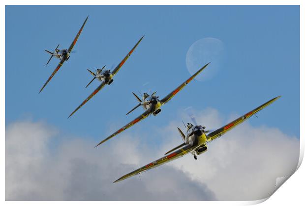 Hawker Hurricane Burst shots Print by Oxon Images