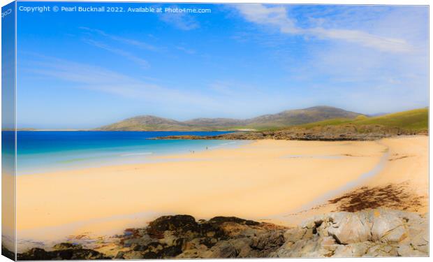 Scottish Beach Isle of Harris Hebrides Canvas Print by Pearl Bucknall