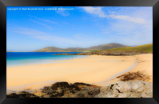 Scottish Beach Isle of Harris Hebrides Framed Print by Pearl Bucknall