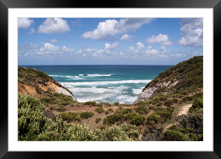 Southern Ocean from Australian coast Framed Mounted Print by Sally Wallis