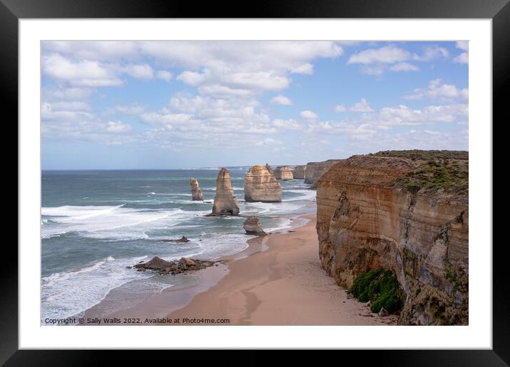 The seven remaining Apostles, Victoria, Australia Framed Mounted Print by Sally Wallis