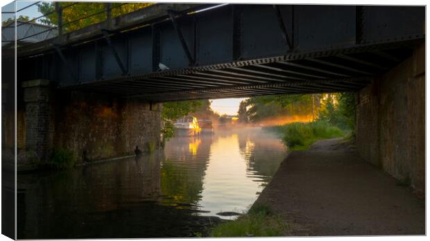 Canal Sunrise Canvas Print by Clive Eariss