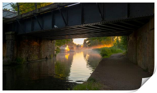 Canal Sunrise Print by Clive Eariss