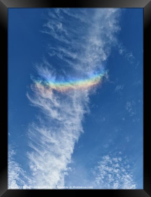 Pahelion rainbow Framed Print by Michael bryant Tiptopimage