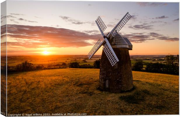Tysoe Windmill Sunset Canvas Print by Nigel Wilkins