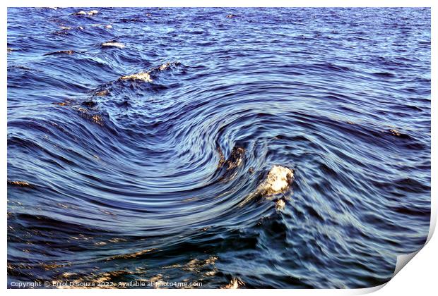 Swirly Sea Wave Print by Errol D'Souza