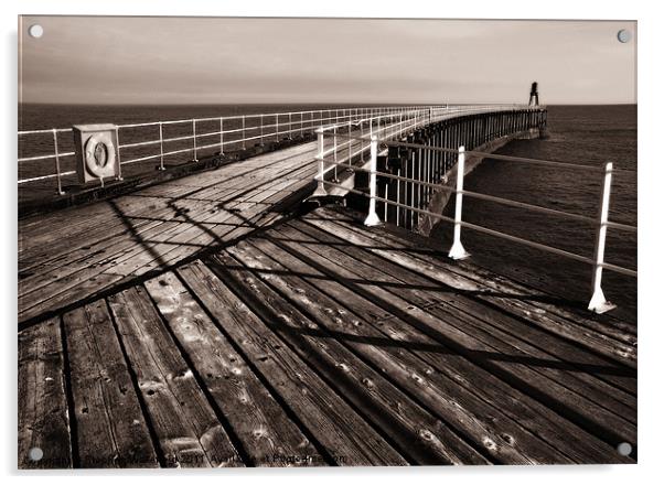 Along the boardwalk Acrylic by Stephen Wakefield
