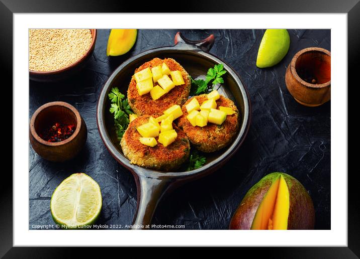 Vegetarian quinoa burgers Framed Mounted Print by Mykola Lunov Mykola