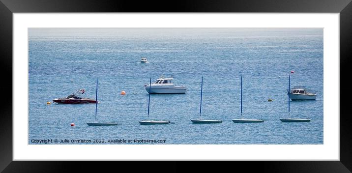 Boats Framed Mounted Print by Julie Ormiston