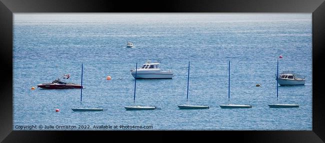 Boats Framed Print by Julie Ormiston