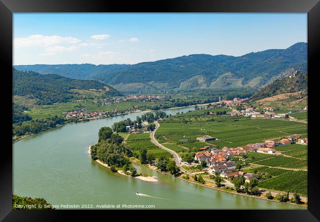 View of the Danube in the Wachau. Lower Austria. Framed Print by Sergey Fedoskin