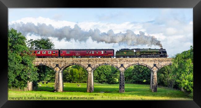Scots Guardsman Steam Locomotive at Capernwray  Framed Print by Keith Douglas