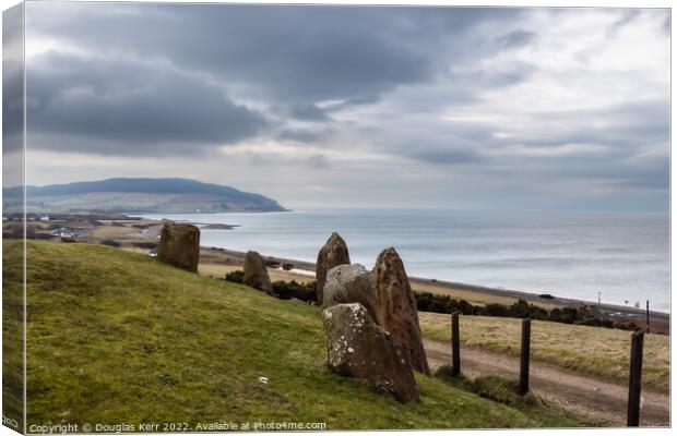 Auchgallon Cairn Arran Canvas Print by Douglas Kerr