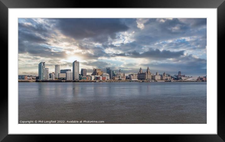 Liverpool Waterfront Sunrise Framed Mounted Print by Phil Longfoot