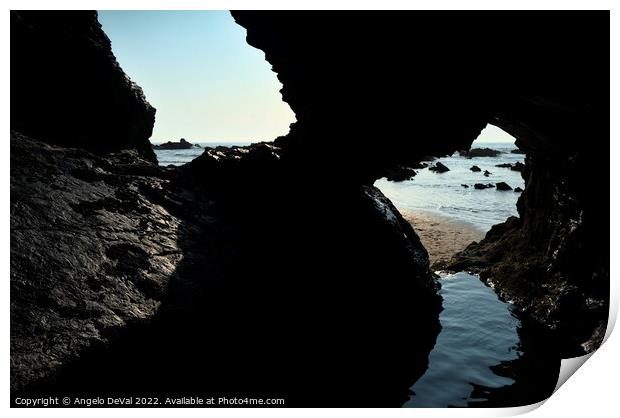 Nossa Senhora Beach Cave Shapes Print by Angelo DeVal