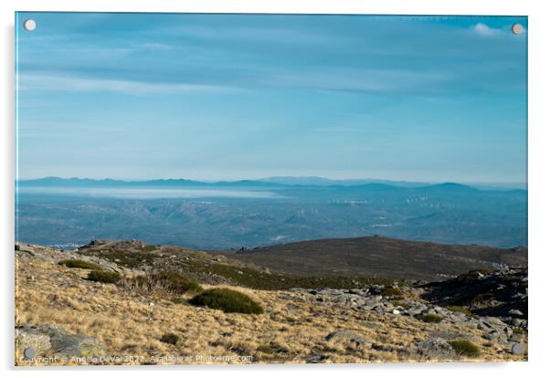Scene from the top of Serra da Estrela Acrylic by Angelo DeVal