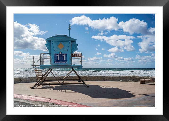 Lifeguard Station Framed Mounted Print by Gary Parker