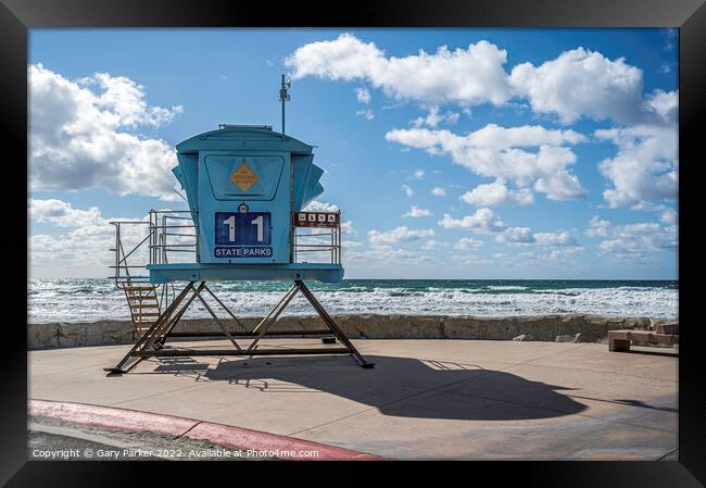 Lifeguard Station Framed Print by Gary Parker