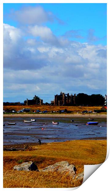 Abstract Holy Island Print by Rachael Smith