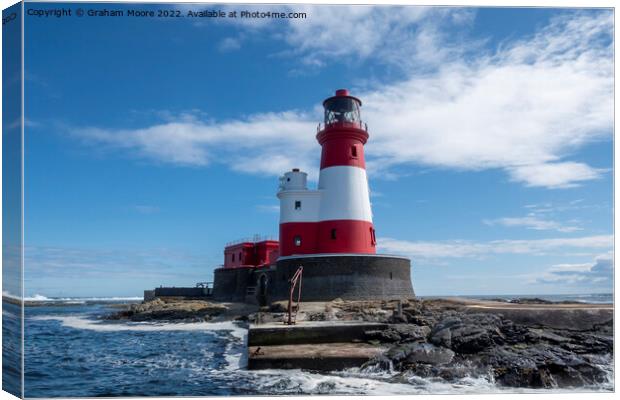 Longstone lighthouse Canvas Print by Graham Moore