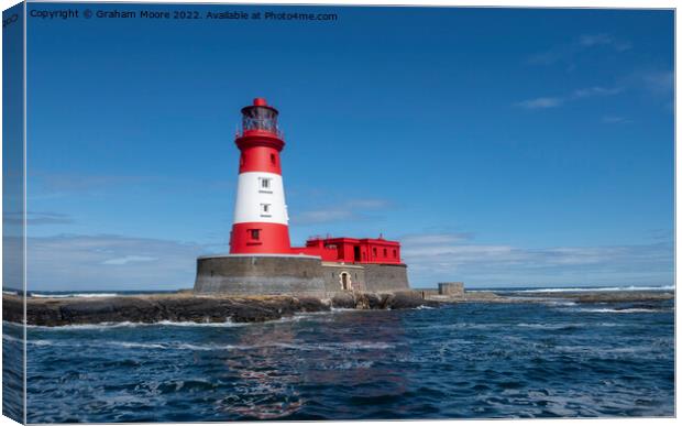 Longstone lighthouse Canvas Print by Graham Moore